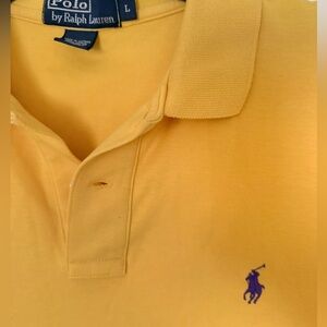Polo Ralph Lauren Mens Yellow Short Sleeve Classic Fit Polo Shirt L